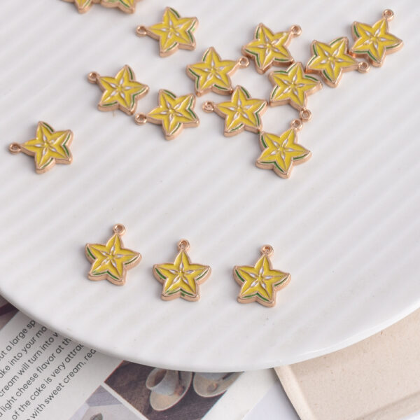 oly-a724f48b8185ea718d2db117a4a40df8 Wholesale Star Fruit Charm Pendant DIY Fashion Jewelry Accessory Gift Boutique Resale