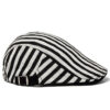 Wholesale Chic Cotton Linen Plaid Beret Hat Unisex Summer Sunshade Cap