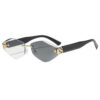 oly-a77921c8384ef70f1842fdd1fc8eec89 Wholesale Y2K Frameless Color Changing Sunglasses UV400 Retro Hip Hop Fashion Gold Frame Gray Lens Summer Outdoor Resale