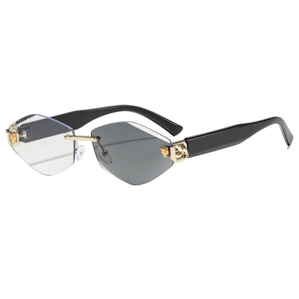 oly-a77921c8384ef70f1842fdd1fc8eec89 Wholesale Y2K Frameless Color Changing Sunglasses UV400 Retro Hip Hop Fashion Gold Frame Gray Lens Summer Outdoor Resale