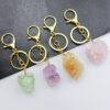 Wholesale Handmade Natural Crystal Keychain Pendant Irregular Raw Stone Bag Charm Accessory