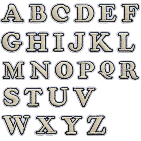 Wholesale Embroidered Letter Patches Polyester Thread Decorative Accent for Clothing Bags