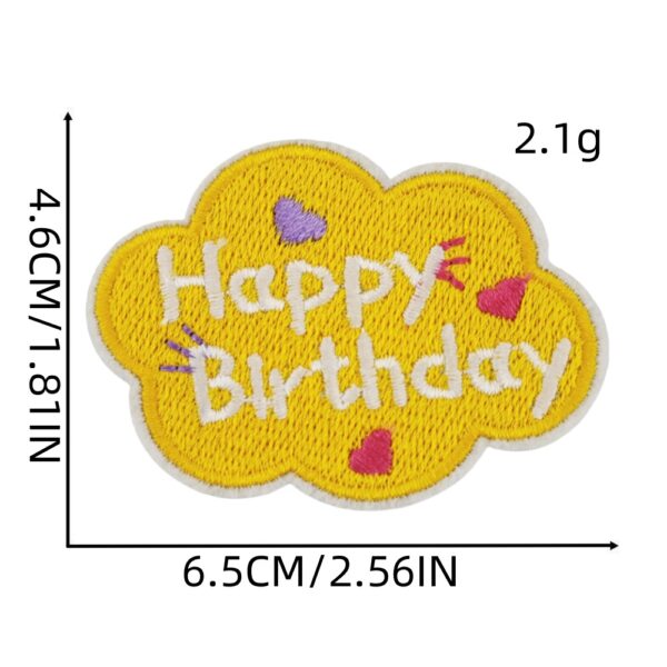 oly-a784f0429d784be25a4b5ca78c850337 Wholesale Polyester Thread Embroidered Patch Cartoon Birthday Party Decorative Sticker for Home Decor