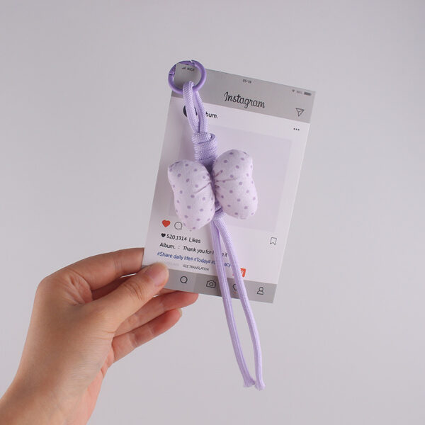 oly-a78568641b38daa05d452e31b4bda972 Wholesale Blue Flowers Bow DIY Bag Charm Chic Keychain for Party Jewelry Accessory