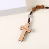 oly-a785dc260da7ecb579f837de49431ff6 Wholesale Handmade Cross Bead Necklace 10mm Wood Jerusalem Style Boutique Resale