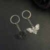 Wholesale European Style Metal Butterfly Moth Keychain Pendant Fashion Accessory Bag Charm Gift