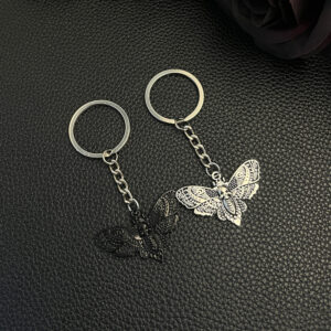 Wholesale European Style Metal Butterfly Moth Keychain Pendant Fashion Accessory Bag Charm Gift