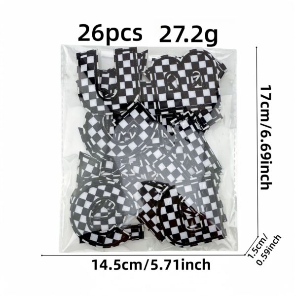 Wholesale American Street Style 36pcs Checkerboard Letter Number Cloth Patches for DIY Decoration Resale Gift
