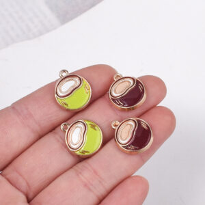 oly-a7b465136f15c9c828db1cf0ce094849 Wholesale Green Coconut Fruit Pendant Charm Zinc Alloy Drop Oil Fashion Accessory for DIY Jewelry