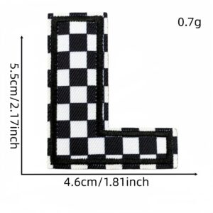 checkerboard letter patch L