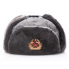oly-a7d4fcc6fe3ff3d6a7698f3ae2633ea2 Wholesale Polyester Cotton Soviet Badge Lei Feng Hat Windproof Winter Earflap Hat Unisex