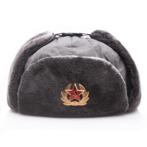 oly-a7d4fcc6fe3ff3d6a7698f3ae2633ea2 Wholesale Polyester Cotton Soviet Badge Lei Feng Hat Windproof Winter Earflap Hat Unisex