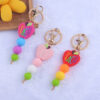 oly-a7dd0ccc7010836a6888f3d5b2a7d5c1 Wholesale Trendy Pink Silicone Bead Keychain Decorative Accessory Gift