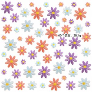 Flower patchwork set A (60 pieces)
