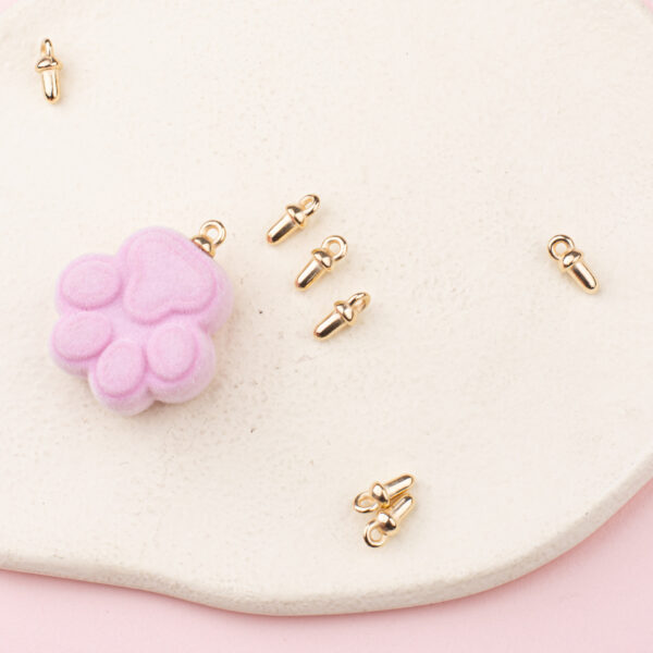 oly-a7e91bacd5fb480026ddcd5fc31d9ff7 Wholesale Gold Electroplated Plastic Fat Cap Nails DIY Jewelry Making Accessories for Bracelets and Earrings