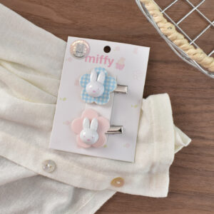 3# blue grid/pink large flower-2pcs