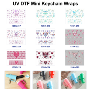Wholesale 8pcs Cute Luxury Pattern Mini Cup Keychain Sticker