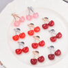oly-a839bf5aeede80e9dfe346e3c2b9cff8 Wholesale Simulated Cherry Fruit Resin Pendant DIY Fashion Accessory Gift