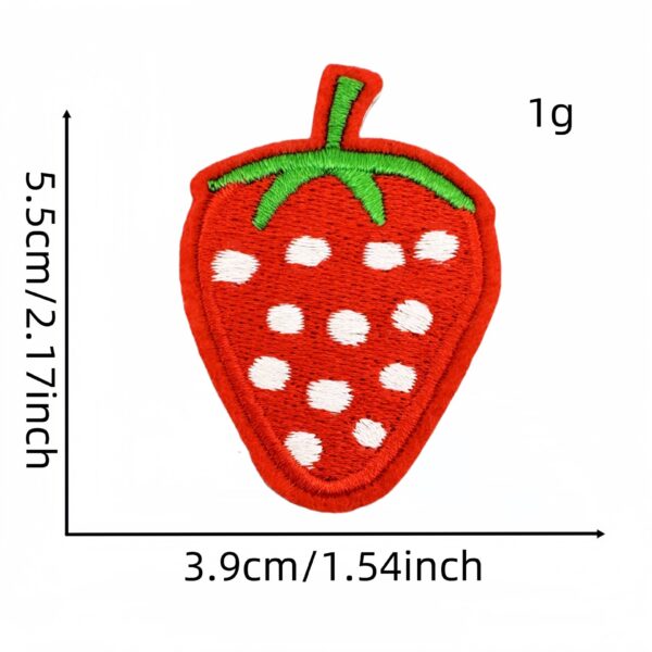 oly-a8442a4a6f4075f064fc920edd07865e Wholesale Cartoon Embroidered Strawberry Iron On Patch Polyester Thread Decorative Accessory