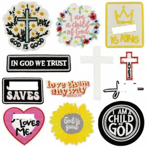 Cartoon english letter fabric stickers - set of 12