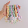 Wholesale Rainbow Star Bow Silicone Keychain Phone Lanyard Cute Fashion Accessory Gift