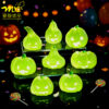 Wholesale Halloween Glowing Pumpkin Resin Craft DIY Desktop Decor Figurine Gift Home Decor Resale