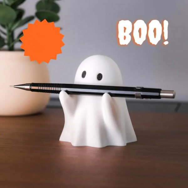 Wholesale Cute Ghost Pen Holder Resin Desk Decoration Gift