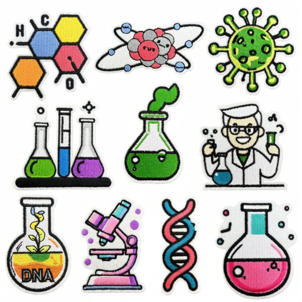 oly-a8a765dce31d47752e6284af84a6d2ee Wholesale Cartoon Chemical Experiment Embroidered Patch Decorative Patch for Everyday Use