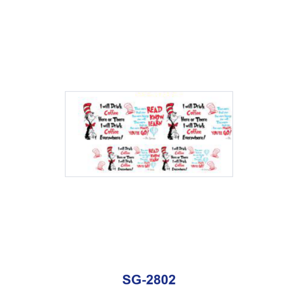 Wholesale 8pcs Kids Picture Book Cartoon Reading Theme Print 3oz Cup Stickers Wrap OLY Exclusive