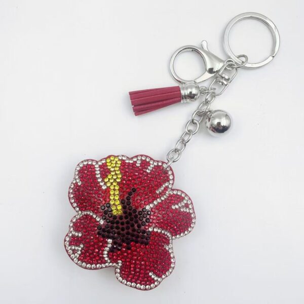 Wholesale Rhinestone Flower Keychain Trendy Car Key Accessory Gift