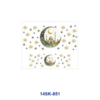 Wholesale 2/4/8pcs Watercolor Moon Star Building Print Mini Cup Keychain Sticker