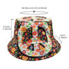 Wholesale Double Sided Geometric Retro Peace Car Print Bucket Hat for Outdoor Everyday Sun Protection