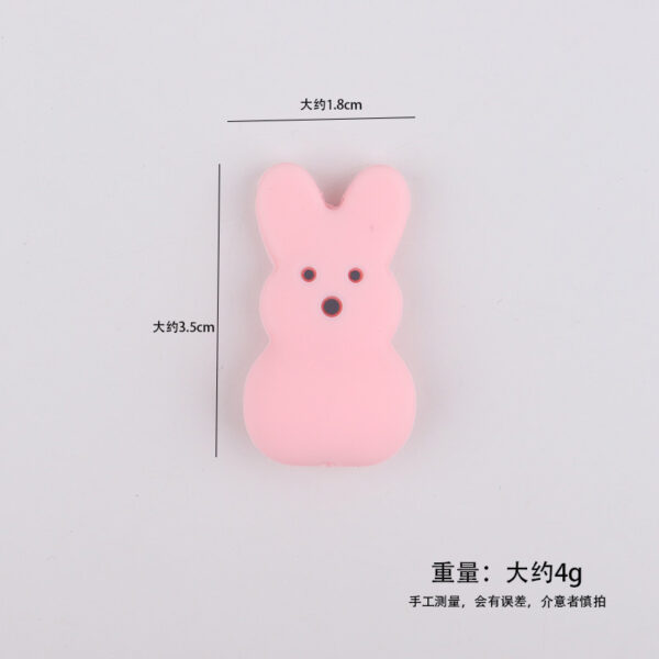 Wholesale Cute Rabbit Easter Silicone Loose Beads for DIY Jewelry Accessory