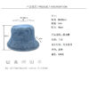 Wholesale Black Washed Denim Fisherman Hat Wide Brim Sun Protection Unisex Stylish