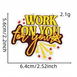 Colorful english alphabet cloth stickers 6#