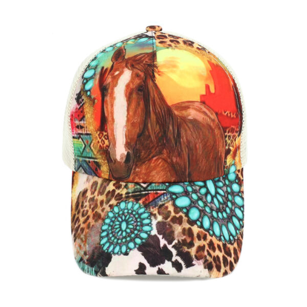 Wholesale Baseball Cap with Horse Pattern Breathable Summer Cap