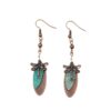 oly-a94fedf72f92f84b788e9a6f615da0ec Wholesale Retro Style Dragonfly Dark Green Alloy Long Earrings Jewelry Accessory