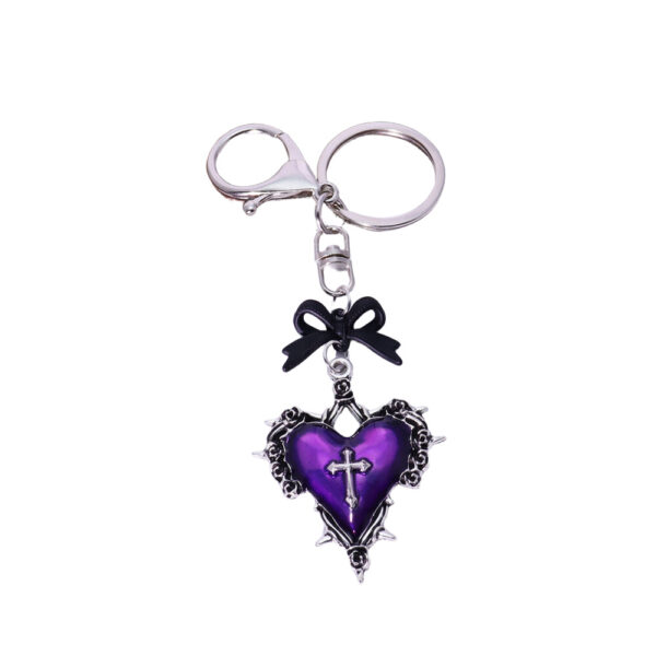 oly-a95d465c78cbbe52e815bc9a8fd0a1bf Wholesale Zinc Alloy Gothic Black Heart Keychain Pendant, Boutique Car Key Accessory