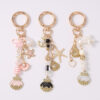 Wholesale Cute Shell Starfish Pearl Beaded Keychain Zinc Alloy Decorative Accessory for Bag Charm or Gift