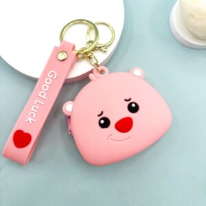 Coin purse-ruby (leather cord style)