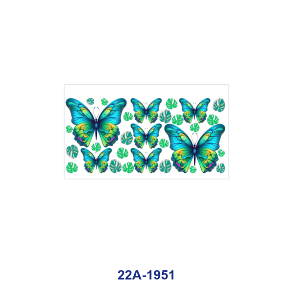 oly-a97e7501611ad163b84b2f50510cb41c Wholesale 5pcs Fresh Pastel Watercolor Butterfly Figure Flower Leaf Star Heart Mixed Decor Prints 16oz Cup UV DTF Wraps