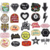 Wholesale Decorative English Letter Embroidery Patches, Colorful Polyester Cloth Stickers for Clothing and Craft Supplies