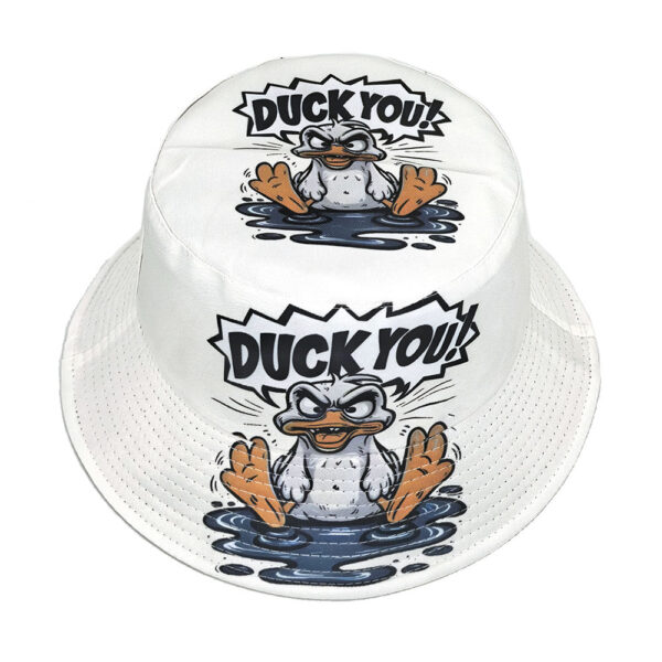 Wholesale Trendy Cartoon Duck Print Bucket Hat Fashion Accessory for Everyday Wear