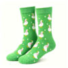 Wholesale Cotton Mid Calf Socks with Animal Print Design Trendy Unisex Casual