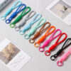 Wholesale Hand Knitted Polyester Phone Lanyard with Cartoon Doll Card Holder for School Bag or Keychain Casual Phone Accessory for Resale