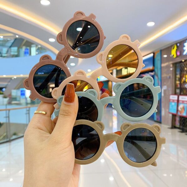 Wholesale Cute Cartoon Bear Kids Sunglasses Little Bear Yellow UV400 Travel Gift Fashion Accessory