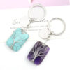 oly-a9bb8f857a0bcacf499a7e6b96222154 Wholesale Tree of Life Keychain Amethyst Crystal Metal Bag Charm Gift Accessory