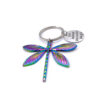 Wholesale Light Luxury Colorful Dragonfly Car Keychain Pendant Zinc Alloy Boutique Resale