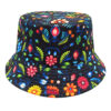Wholesale Chic Graffiti Floral Double Sided Bucket Hat Unisex Sun Protection
