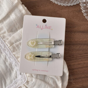 10# Yellow Pearl Seamless Clip - 2pcs